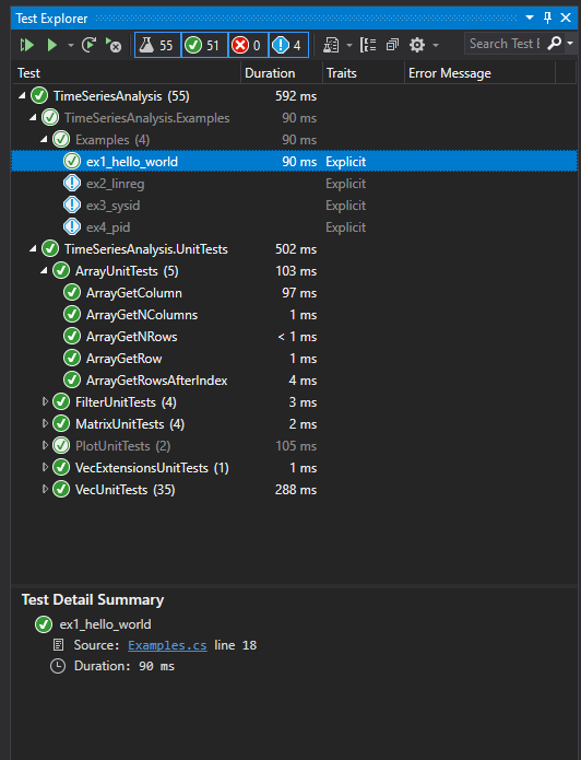 Test Explorer in Visual Studio