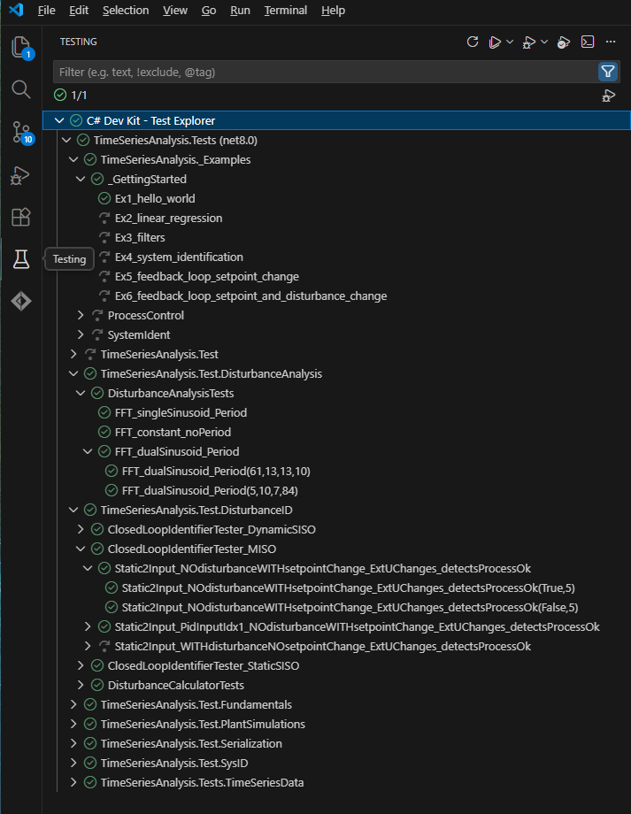 Testing Window in VS Code