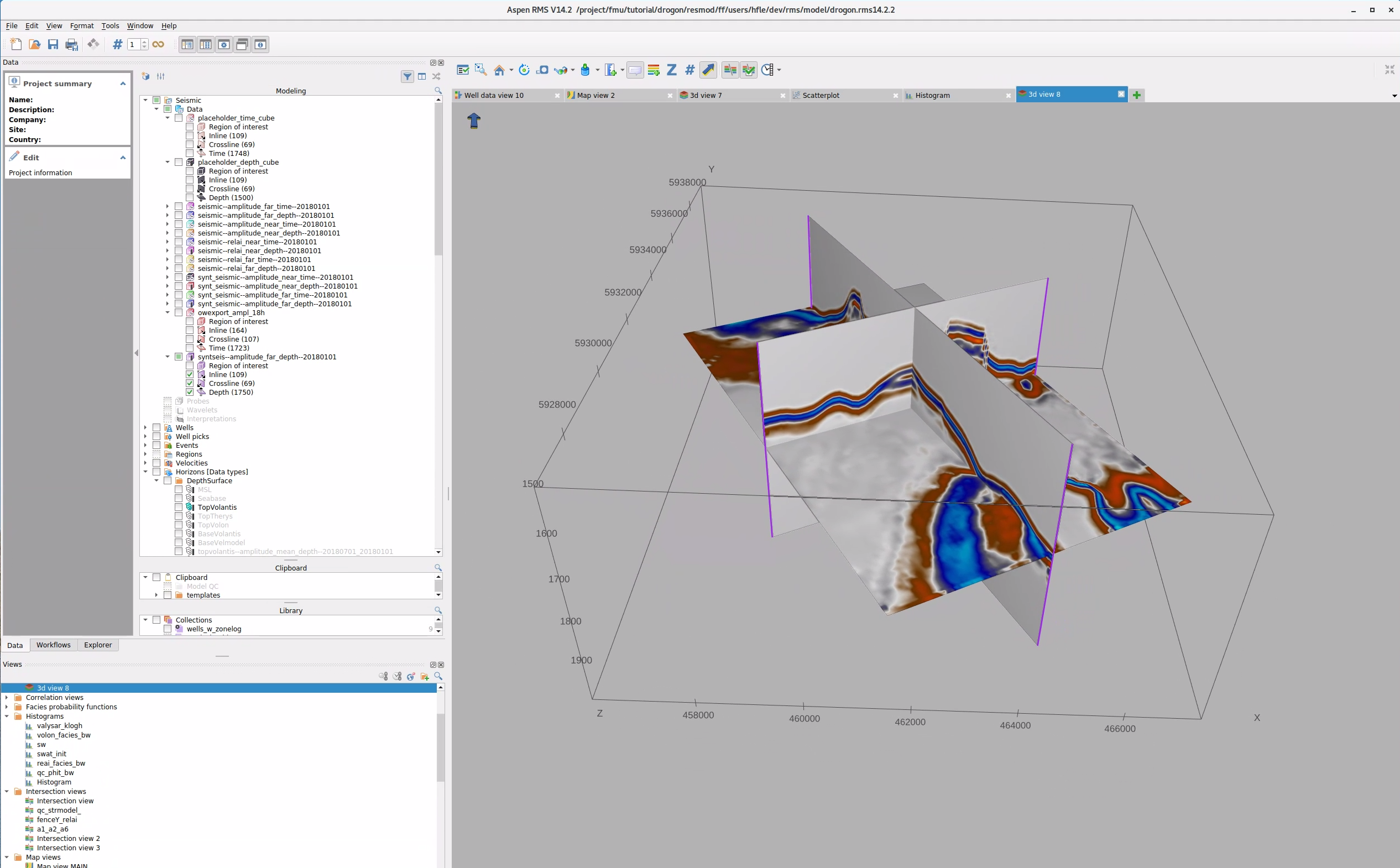 Display cube using the 3D view